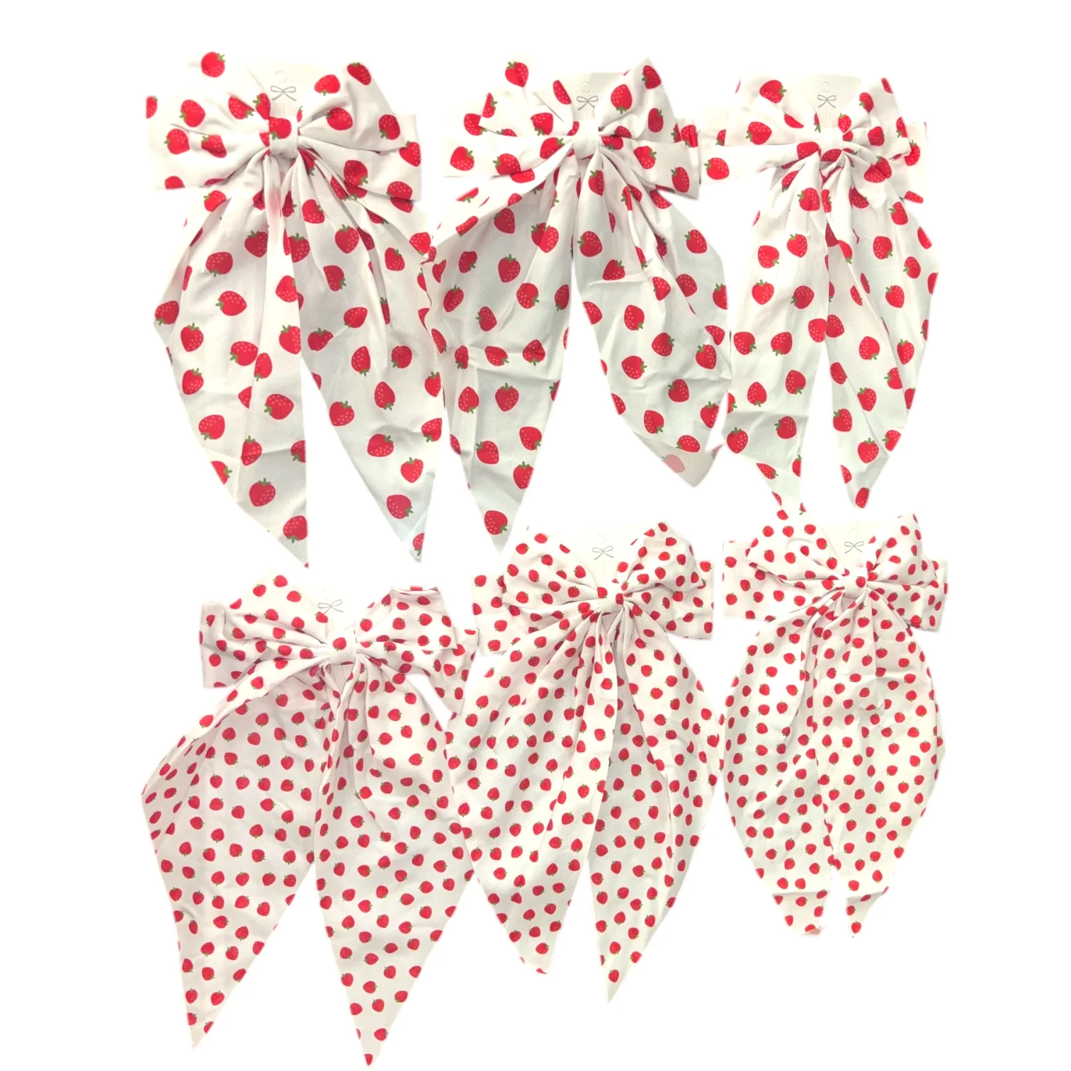 12PCS CHERRY AND STRAWBERRY COQUETTE SINGLE BOWS - Image 2
