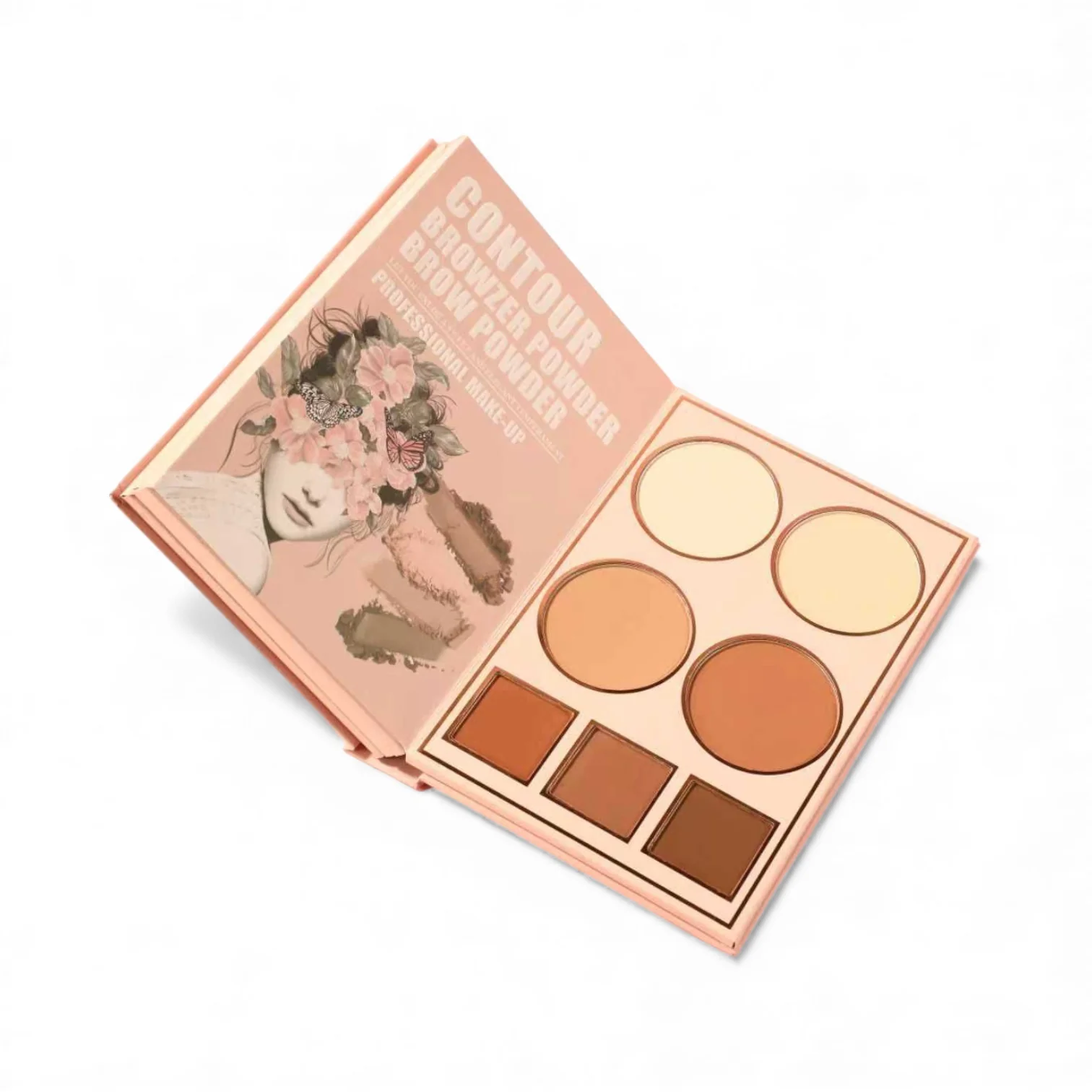 2PCS GIRABELLA EYESHADOW NUDE MAKEUP KIT BUTTERFLY 6-1286 - Image 5