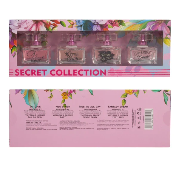 3SETS OF WOMENS 4PC SET SECRET COLLECTION PERFUME 88431